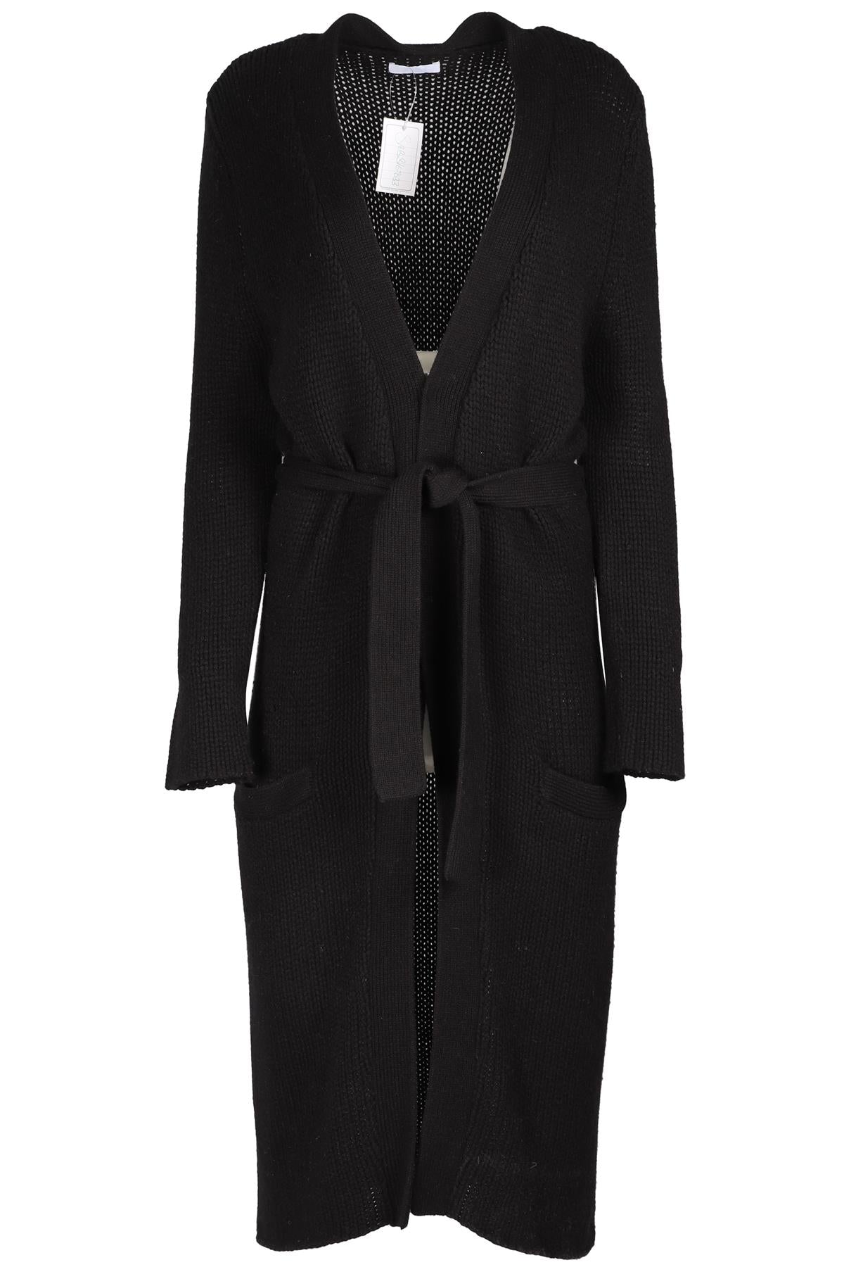 SABLYN BLACK CASHMERE CARDIGAN LARGE