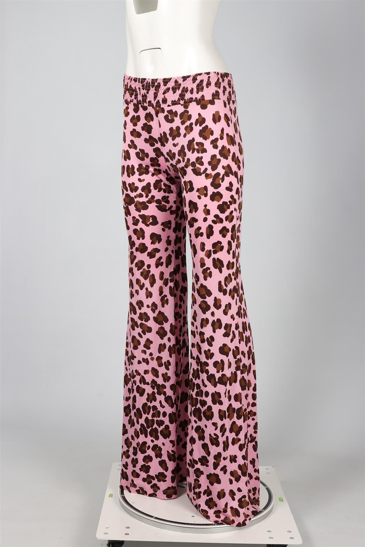 BLUMARINE PINK SILK FLARED PANTS IT 42 UK 10