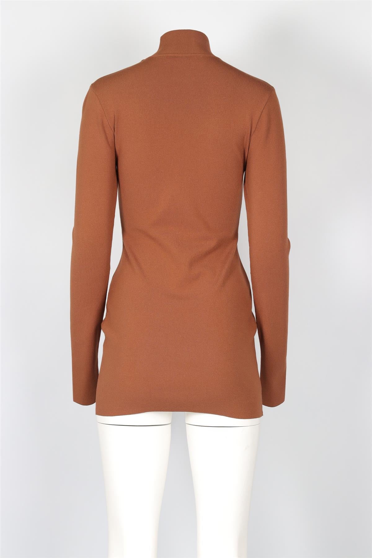 ZEYNEP ARCAY BROWN KNIT MINI DRESS UK 8