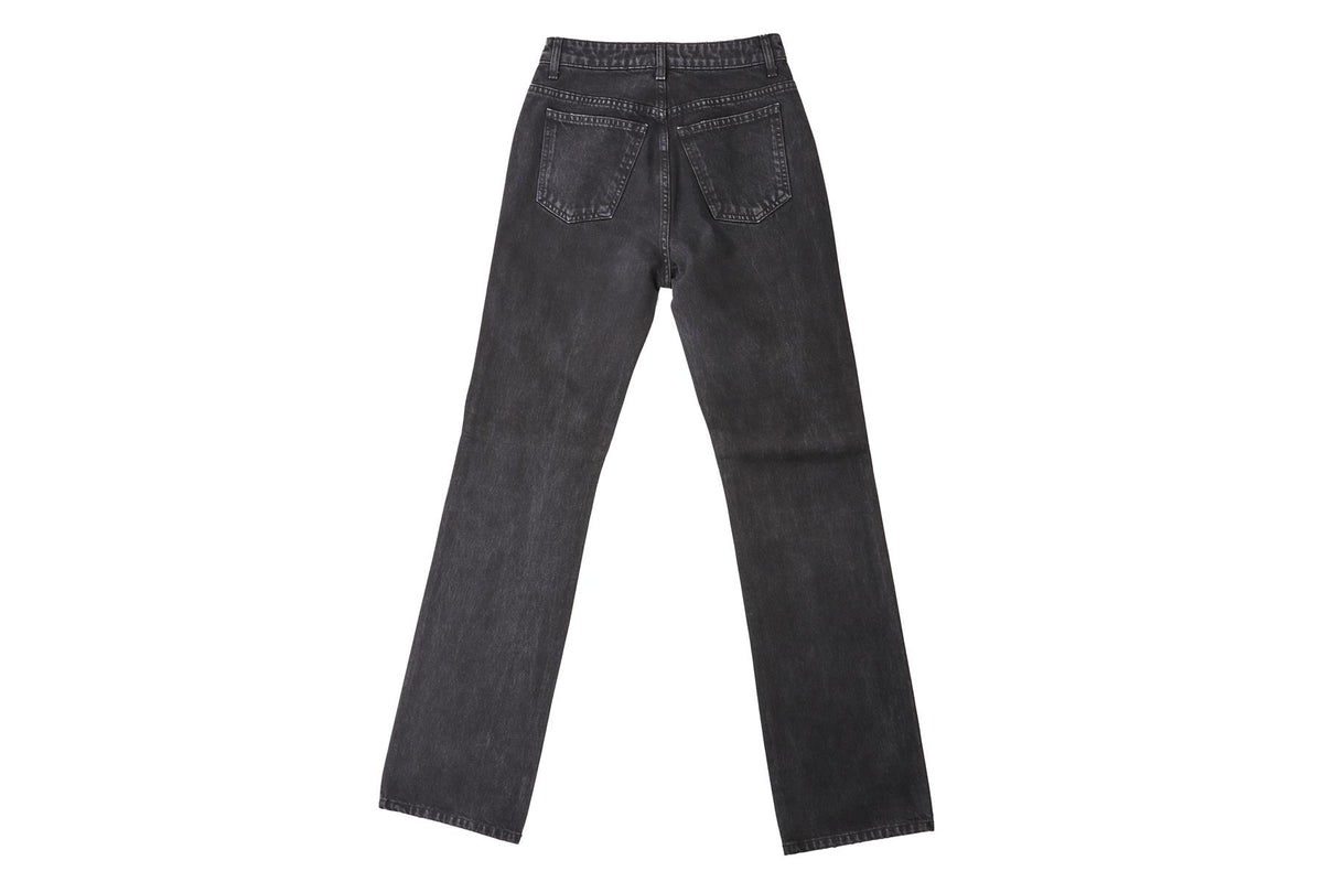 BLACK HIGH RISE STRAIGHT LEG JEANS