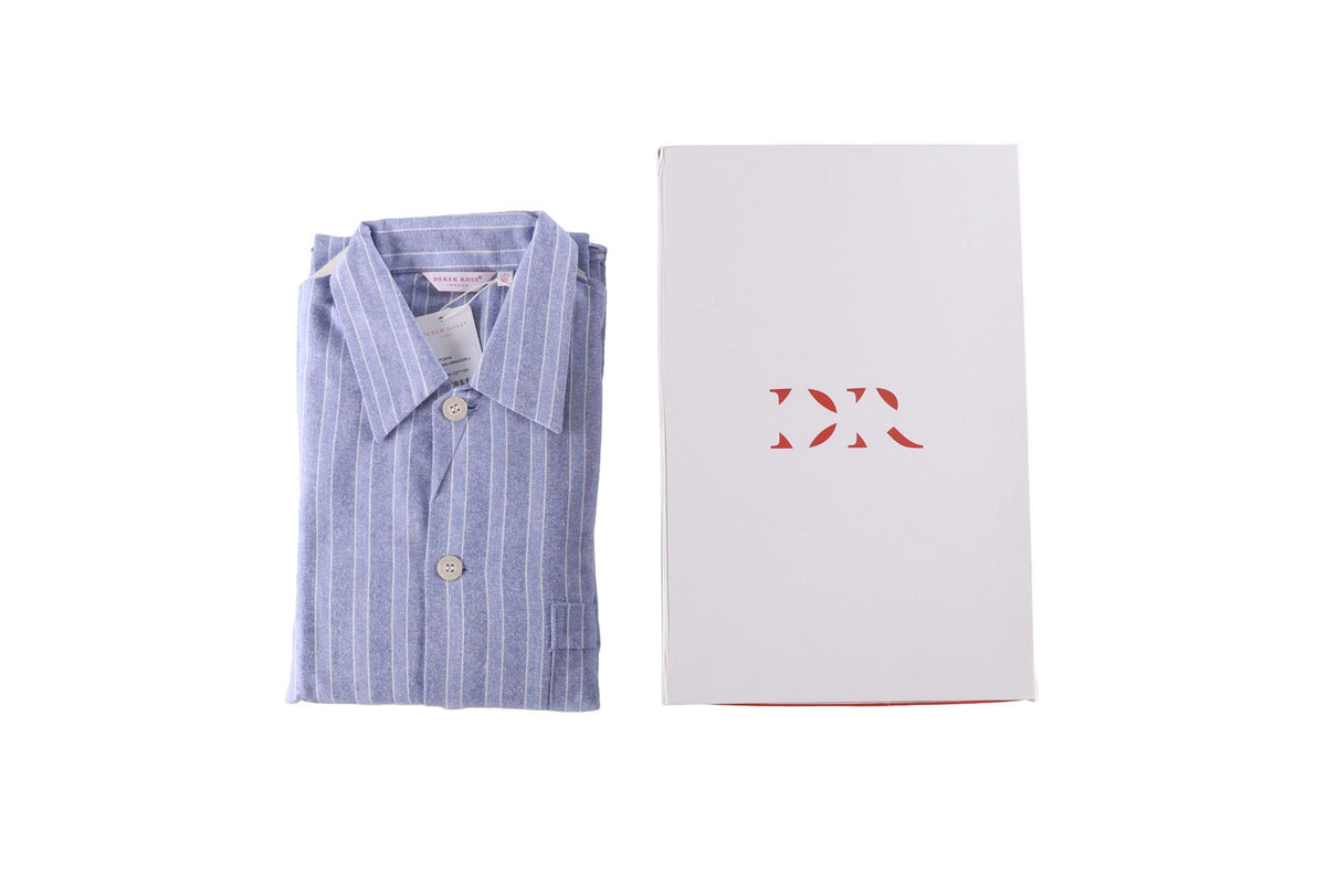 BLUE MEN'S COTTON PYJAMA SET