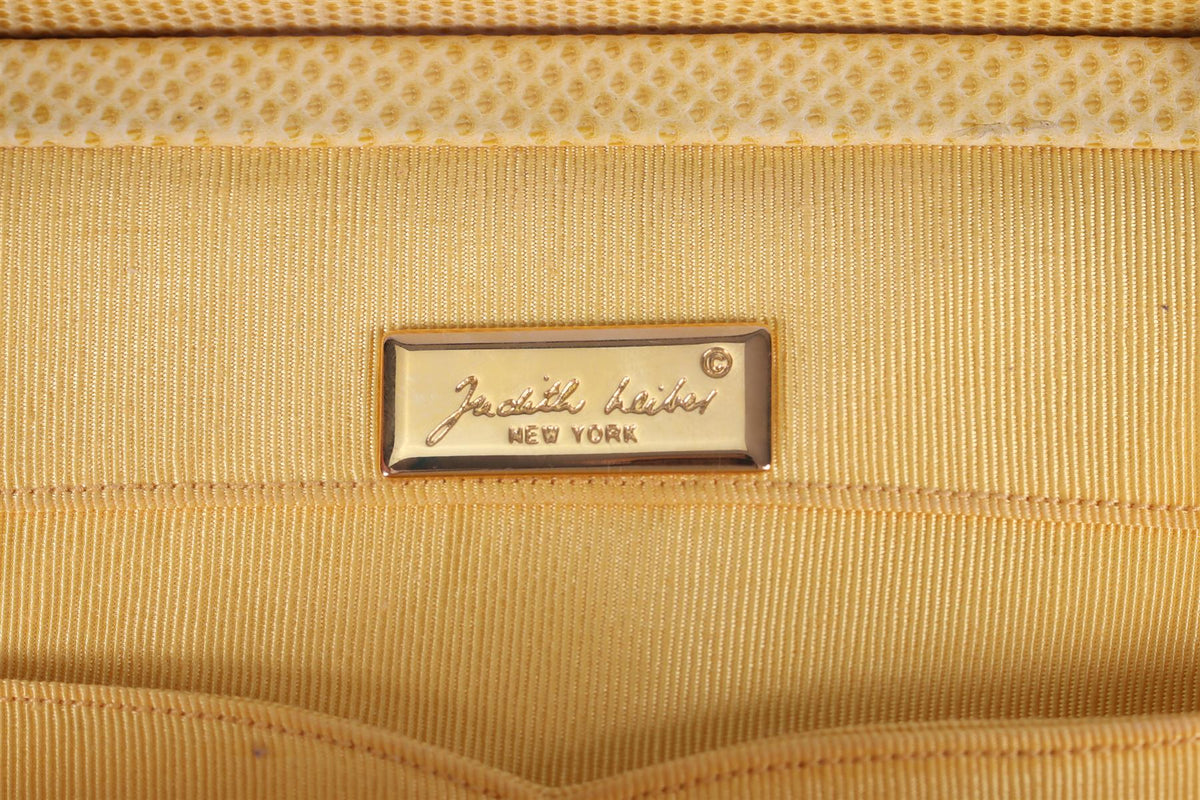 JUDITH LEIBER SNAKE EFFECT LEATHER TOTE BAG