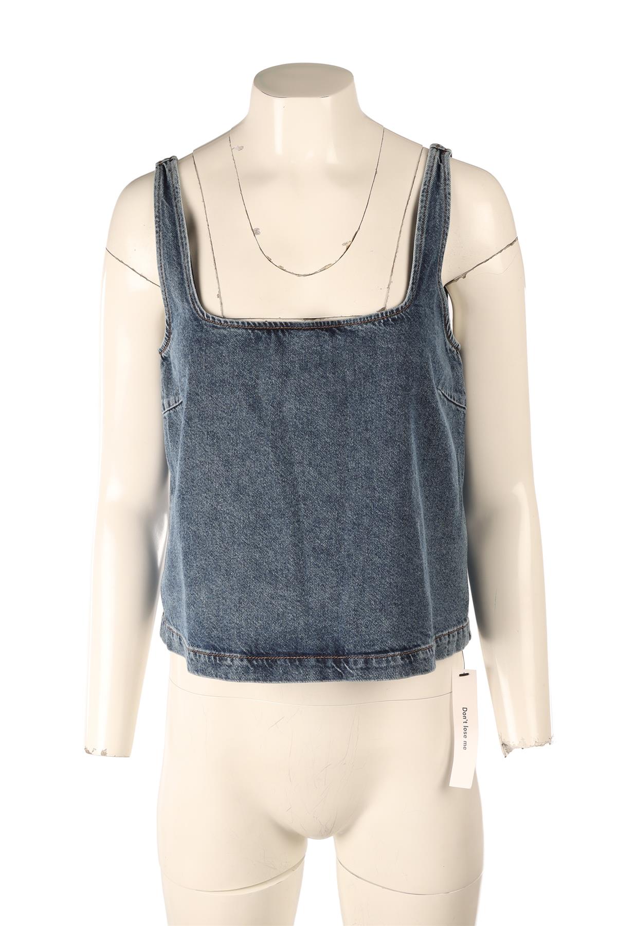 REFORMATION BLUE DENIM TOP SMALL