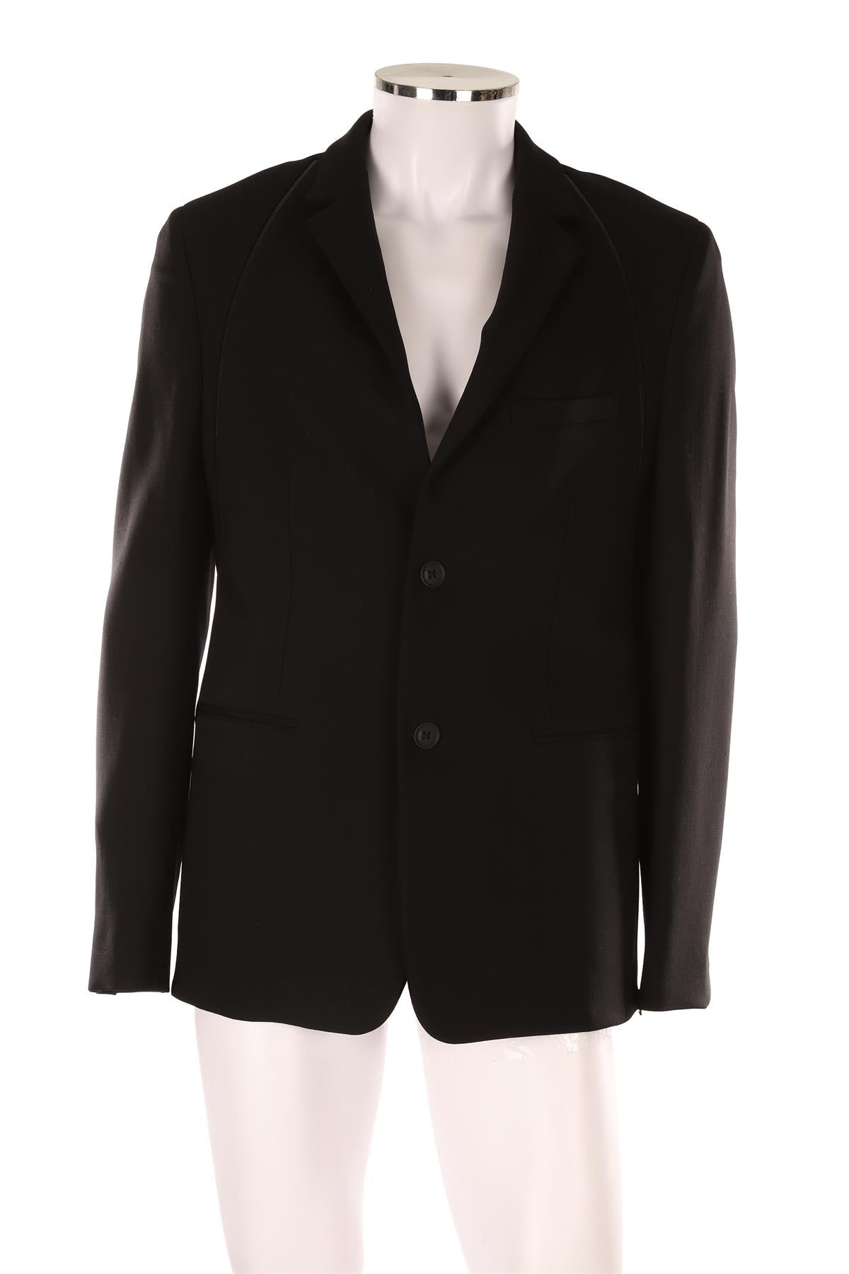 FENDI BLACK MEN'S WOOL BLAZER IT 50 UK 40