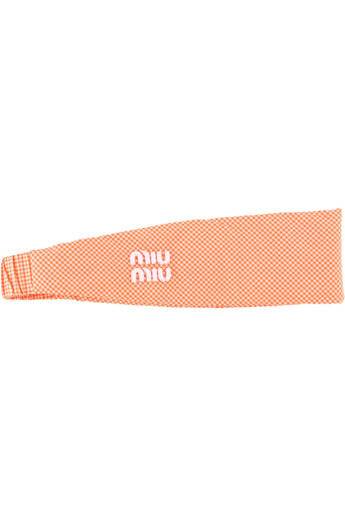 MIU MIU ORANGE COTTON HEADBAND