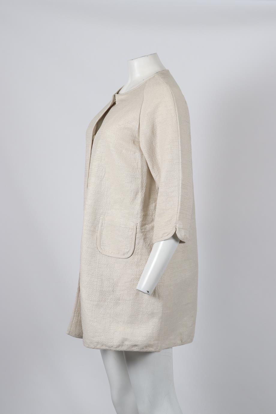 S MAX MARA SILK AND COTTON BLEND COAT IT 44 UK 12
