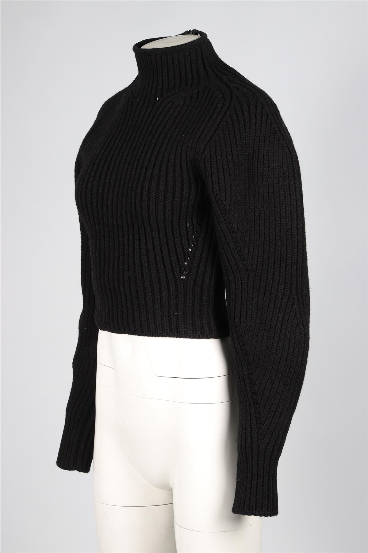 ALAÏA BLACK WOOL SWEATER FR 36 UK 8