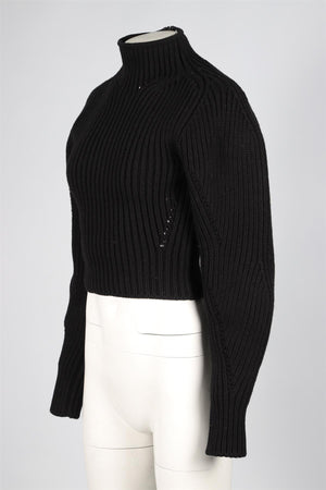 ALAÏA BLACK WOOL SWEATER FR 36 UK 8