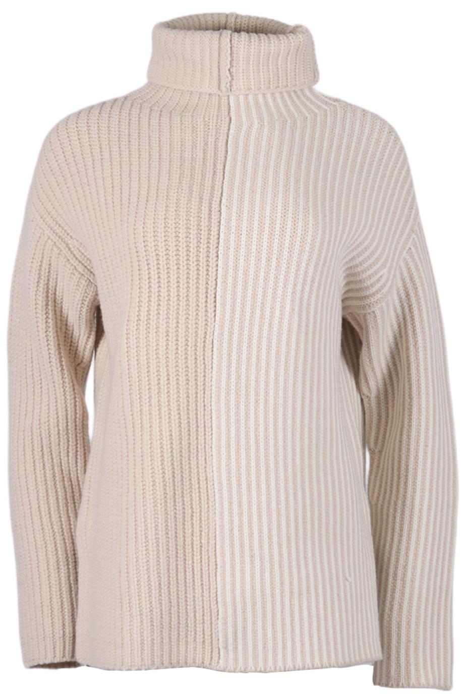 JOSEPH RIBBED WOOL BLEND TURTLENECK SWEATER XSMALL