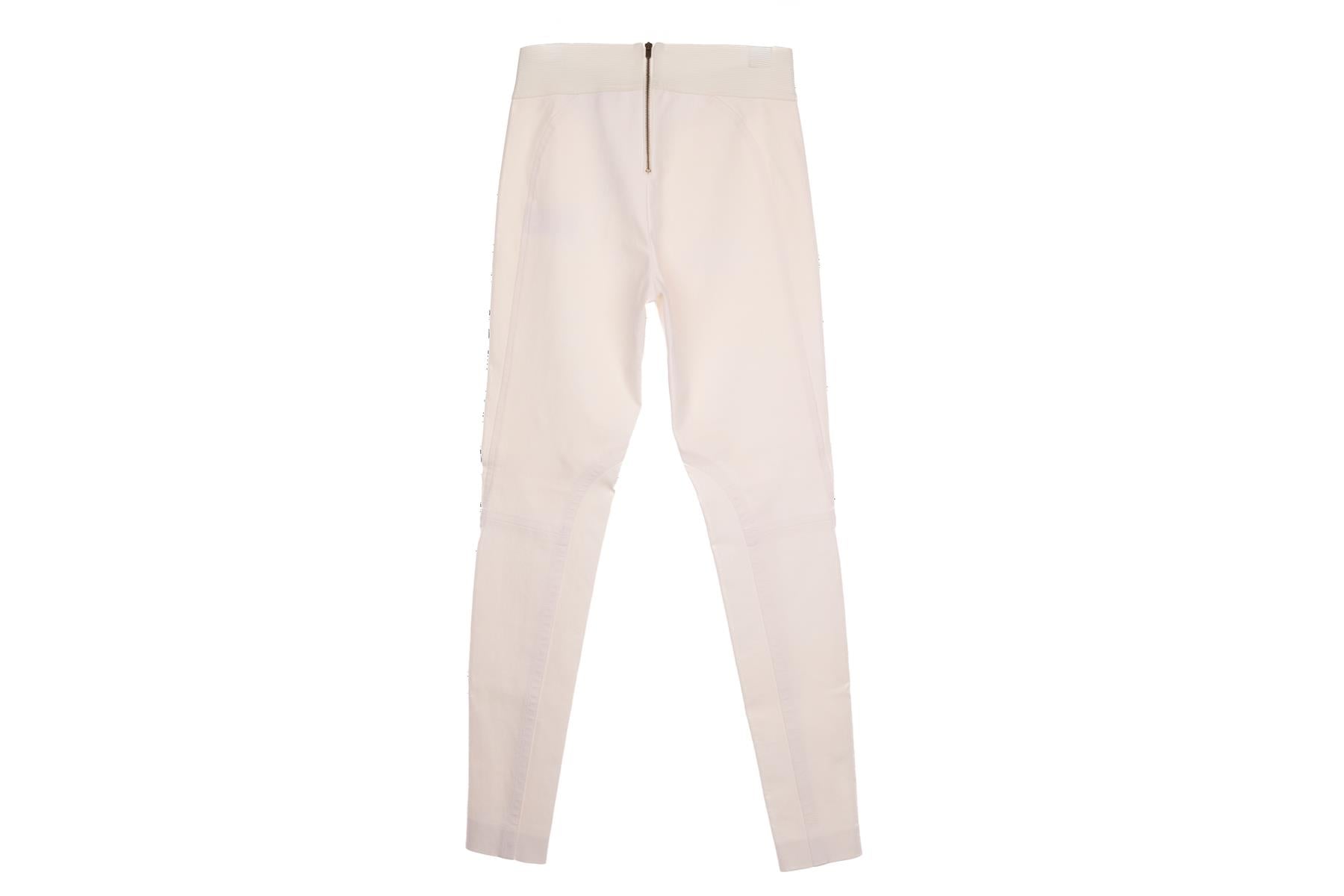 STELLA MCCARTNEY ECRU COTTON SKINNY PANTS IT 36 UK 4