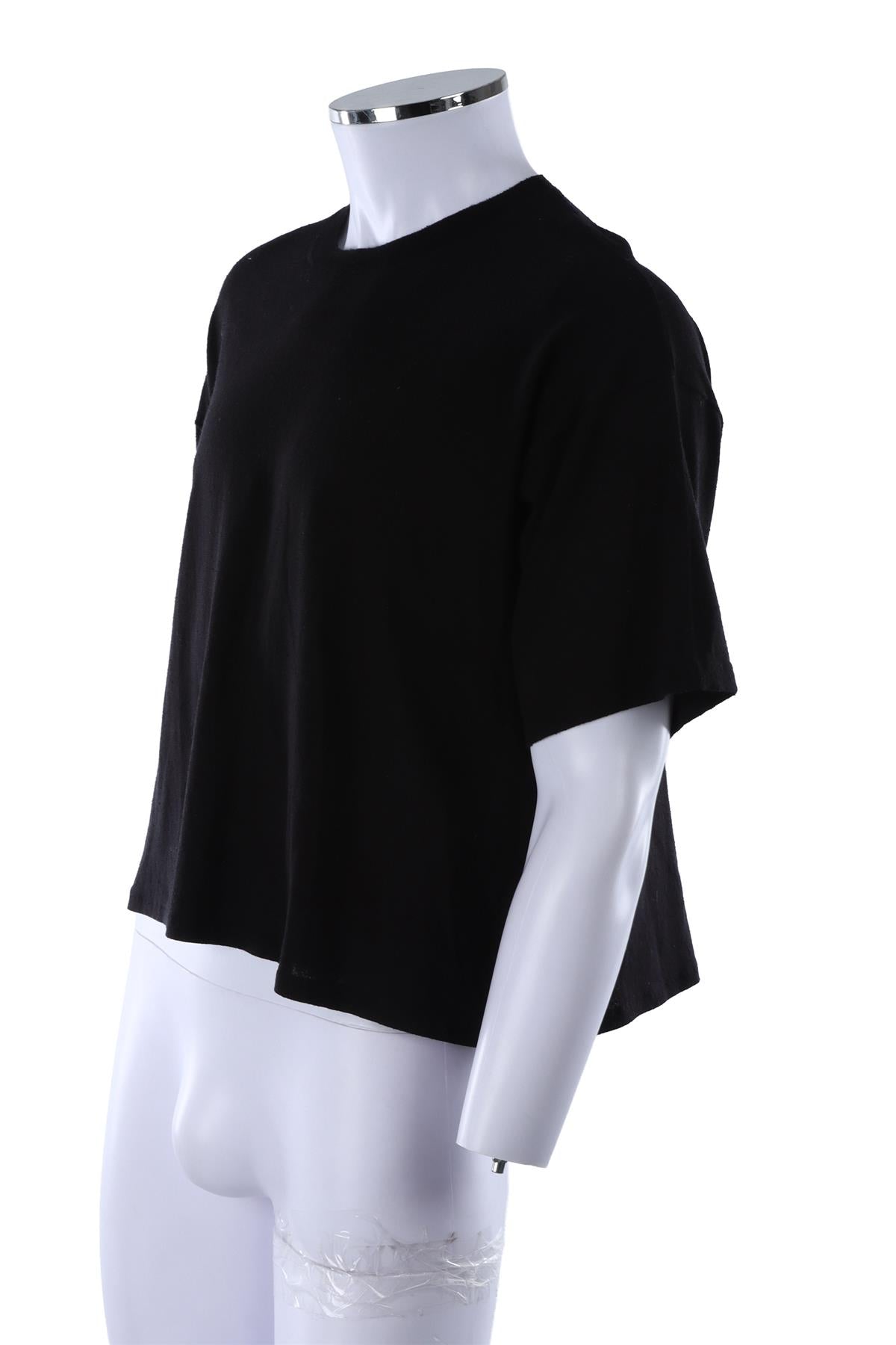BLACK MEN'S COTTON T-SHIRT