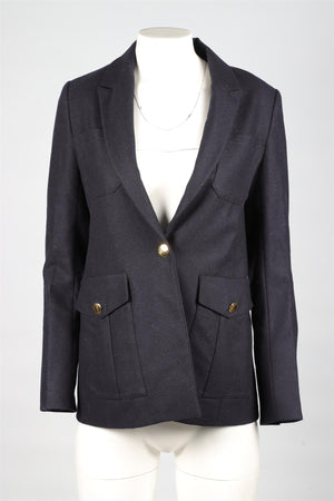 ME+EM NAVY WOOL BLAZER UK 6