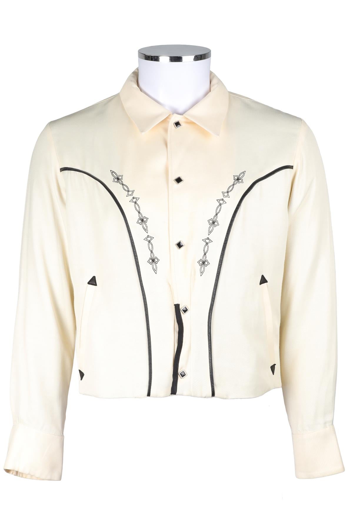 THE LETTERS CREAM MEN'S TWILL JACKET MEDIUM