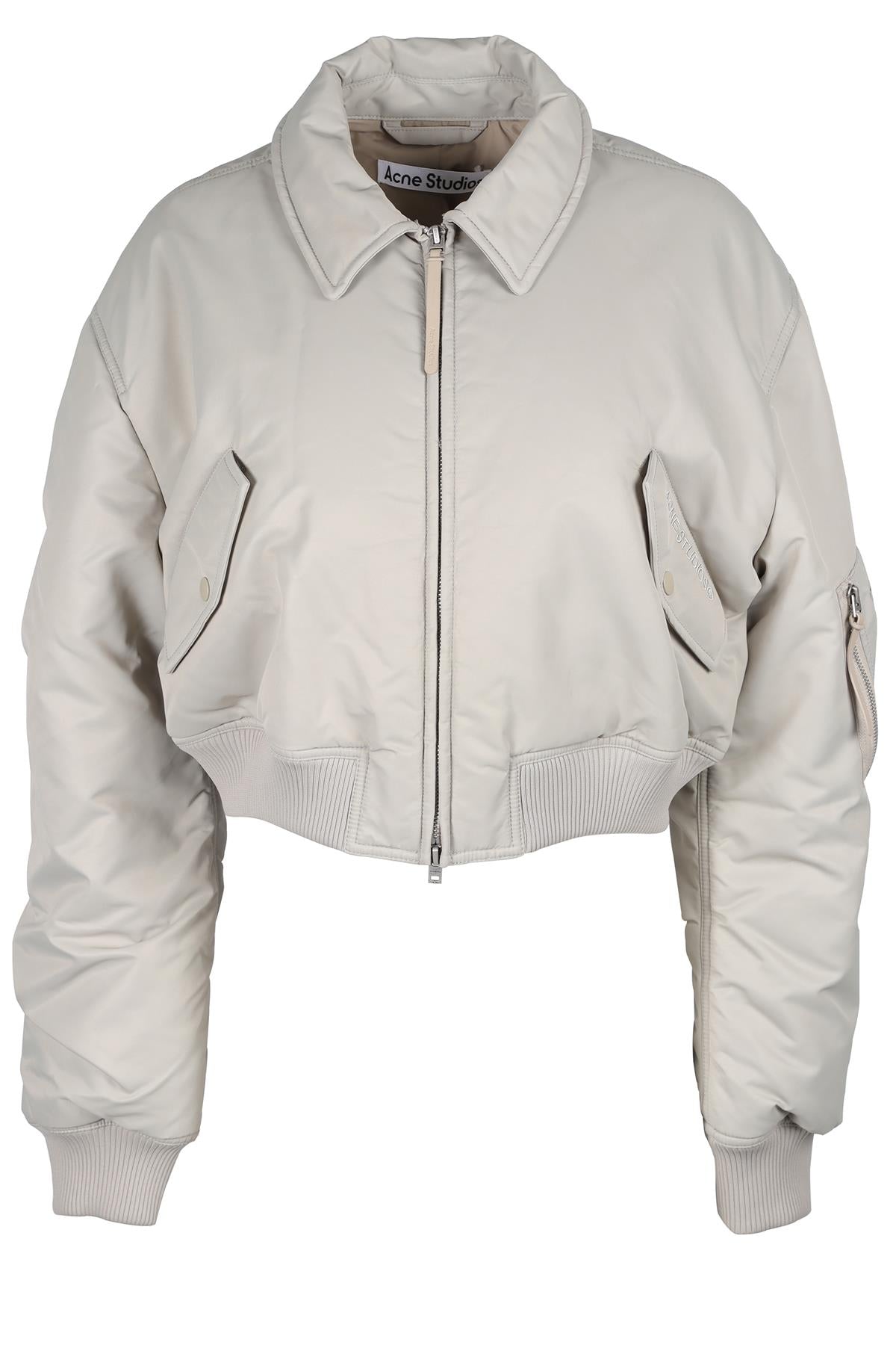 ACNE STUDIOS GREY SHELL BOMBER JACKET EU 38 UK 10