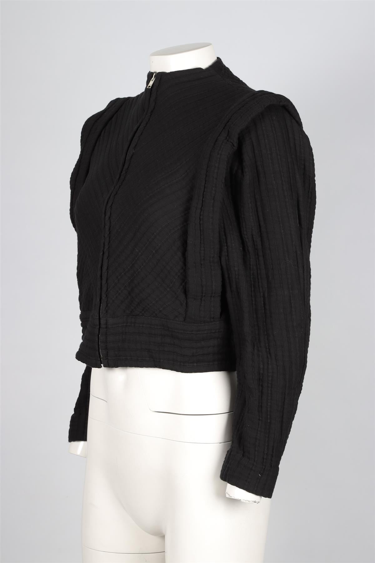 ISABEL MARANT BLACK COTTON JACKET FR 34 UK 6