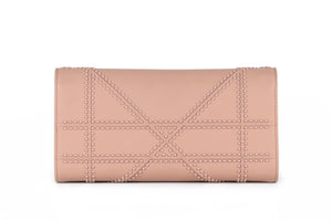 CHRISTIAN DIOR PINK DIORAMA CROISIERE LEATHER WALLET ON CHAIN