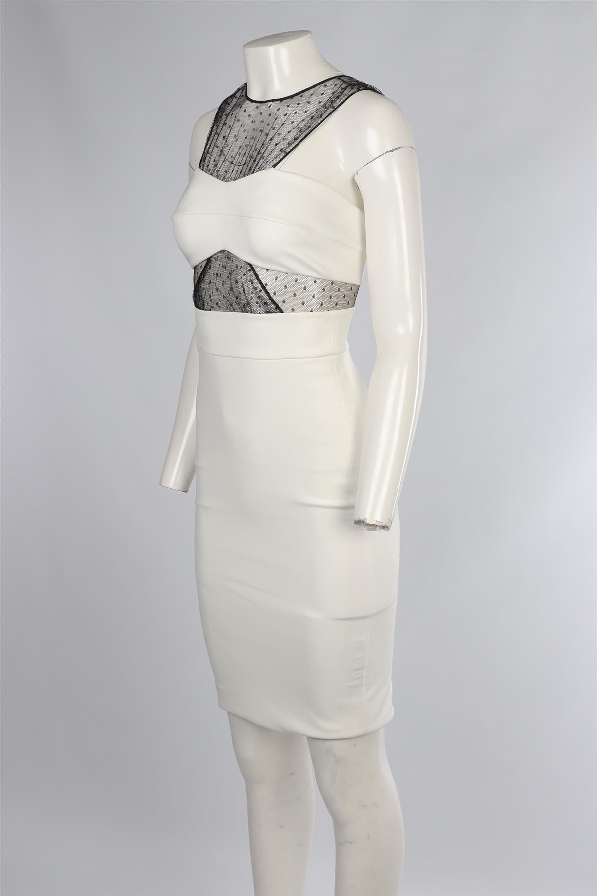 NOAM HANOCH IVORY JERSEY MINI DRESS US 2 UK 6