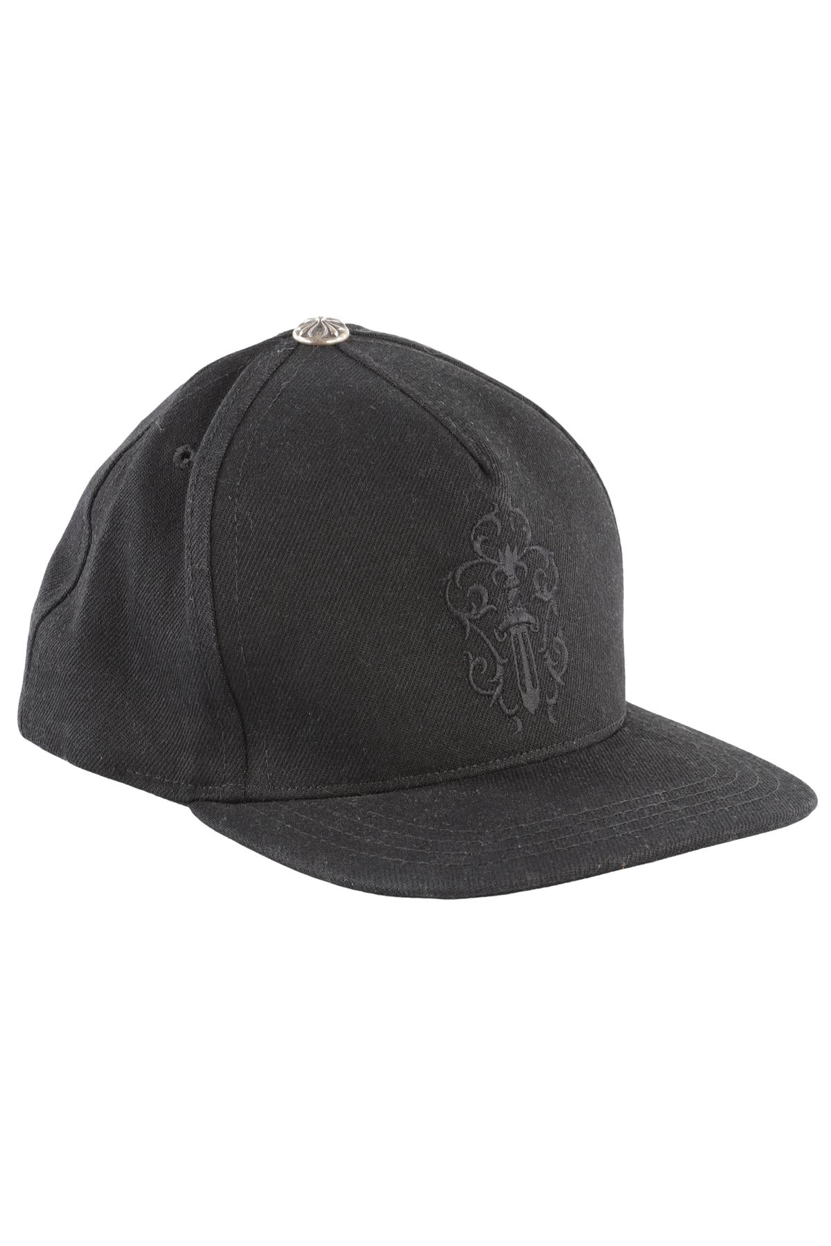 CHROME HEARTS BLACK COTTON BASEBALL CAP ONE SIZE