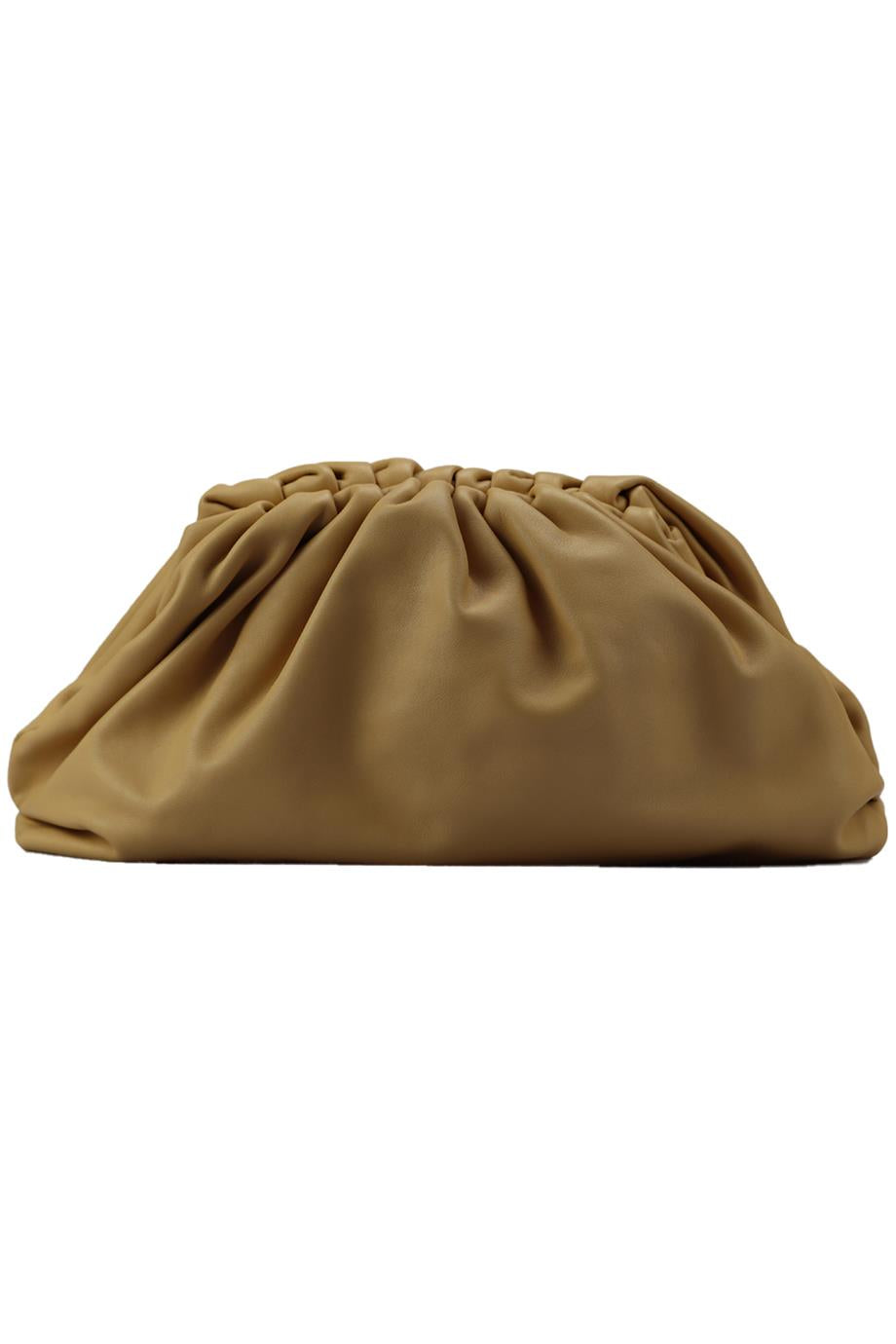 BOTTEGA VENETA THE POUCH LARGE GATHERED LEATHER CLUTCH