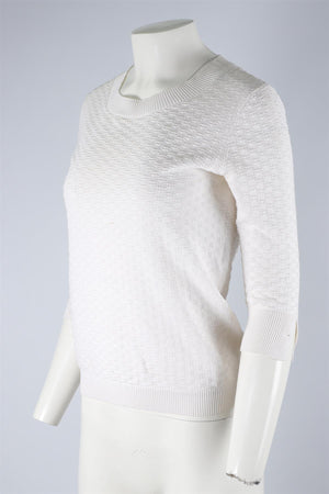 CHANEL IVORY 2014 COTTON TOP FR 34 UK 6
