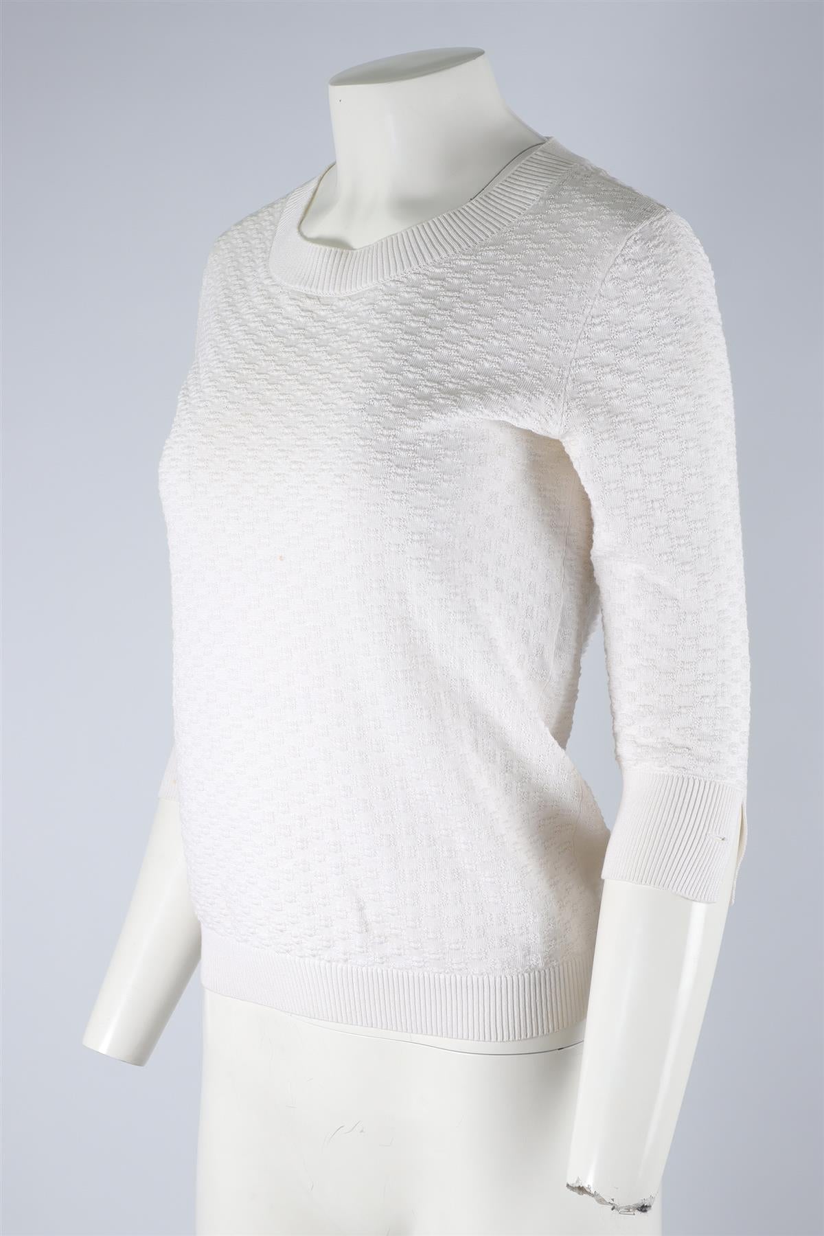 CHANEL IVORY 2014 COTTON TOP FR 34 UK 6