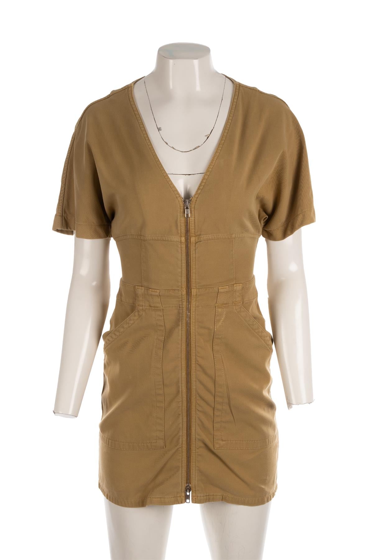 A.L.C. Green Cotton Mini Dress US 0 UK 4
