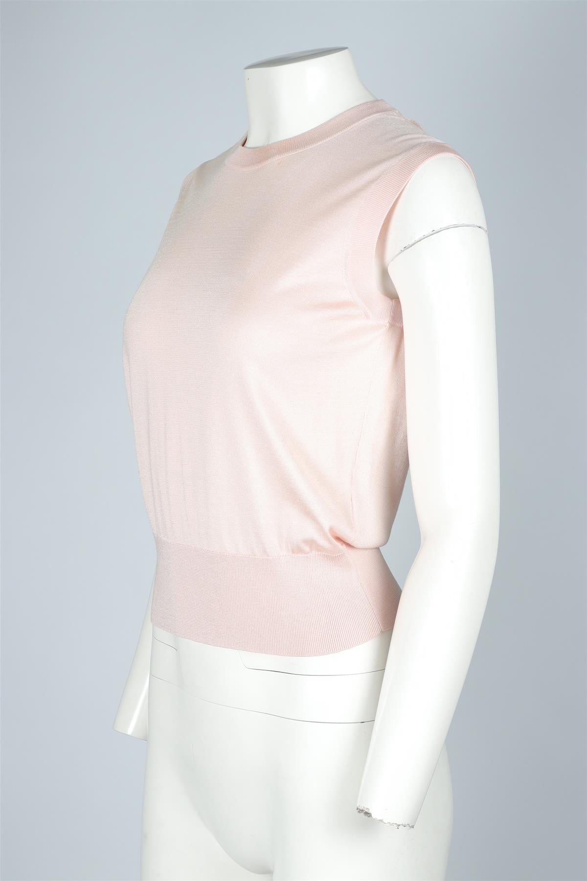 DOLCE & GABANNA PINK KNIT VEST IT 44 UK 12