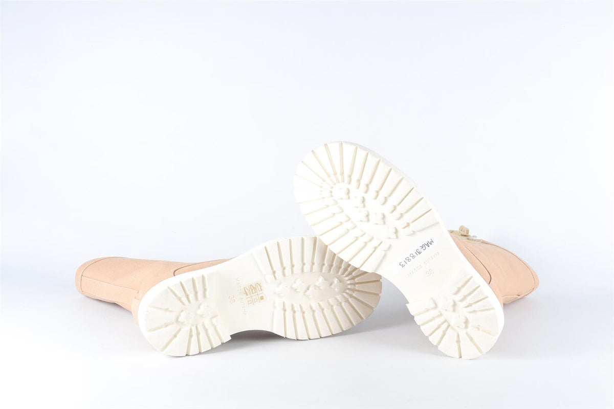 MAGDA BUTRYM BEIGE CANVAS BOOTS EU 38 UK 5 US 8