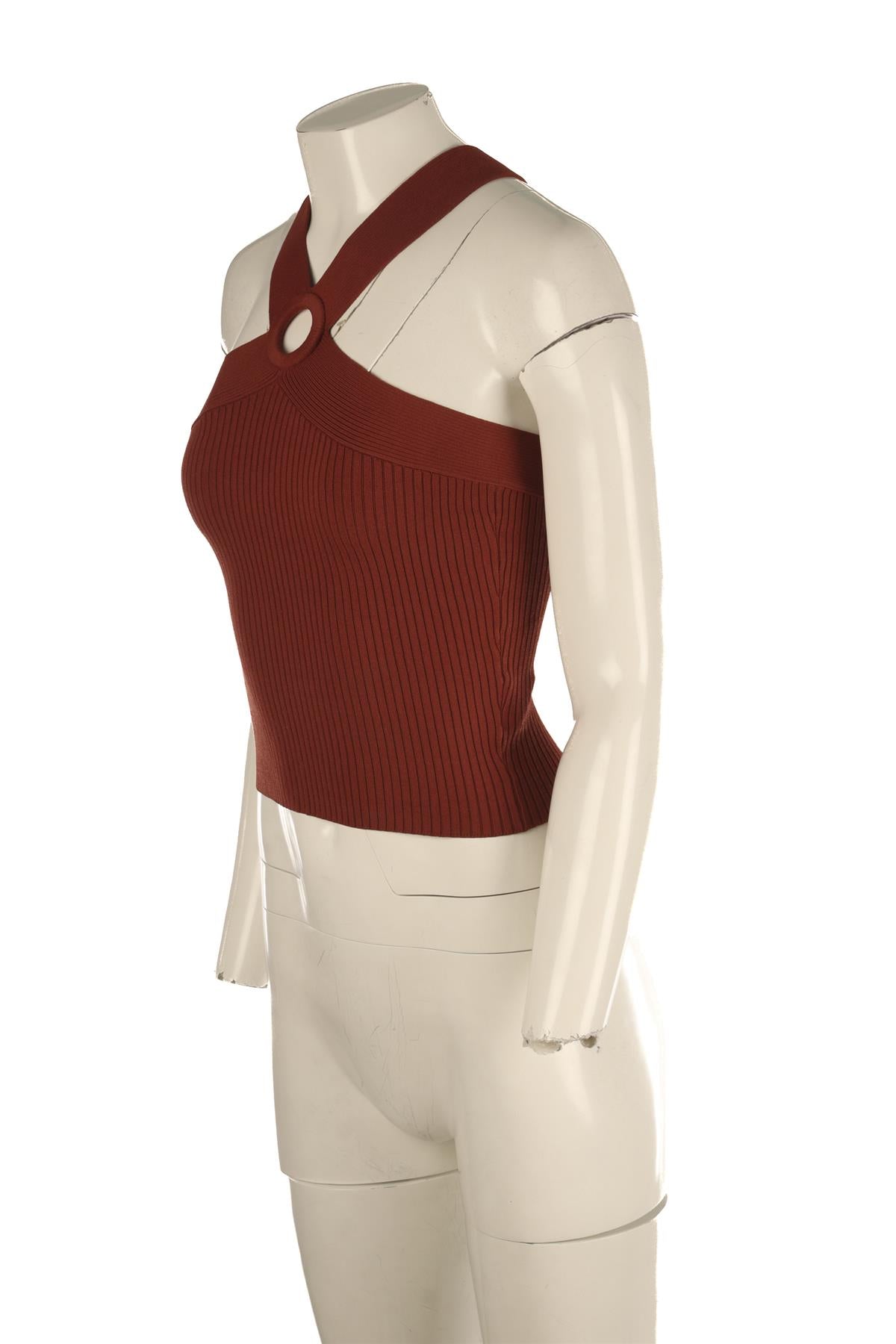 SANDRO BROWN KNIT TOP MEDIUM