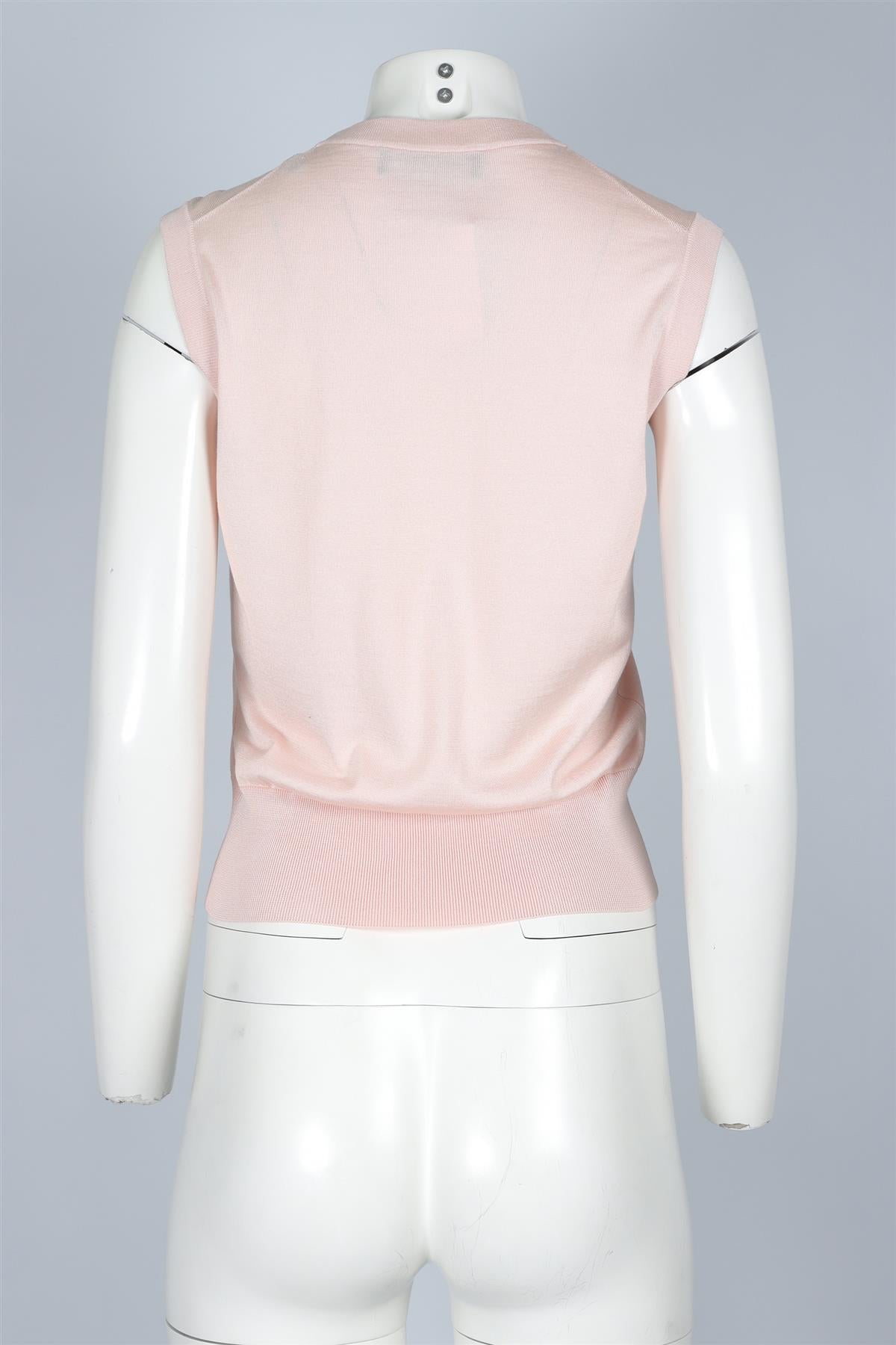 DOLCE & GABANNA PINK KNIT VEST IT 44 UK 12