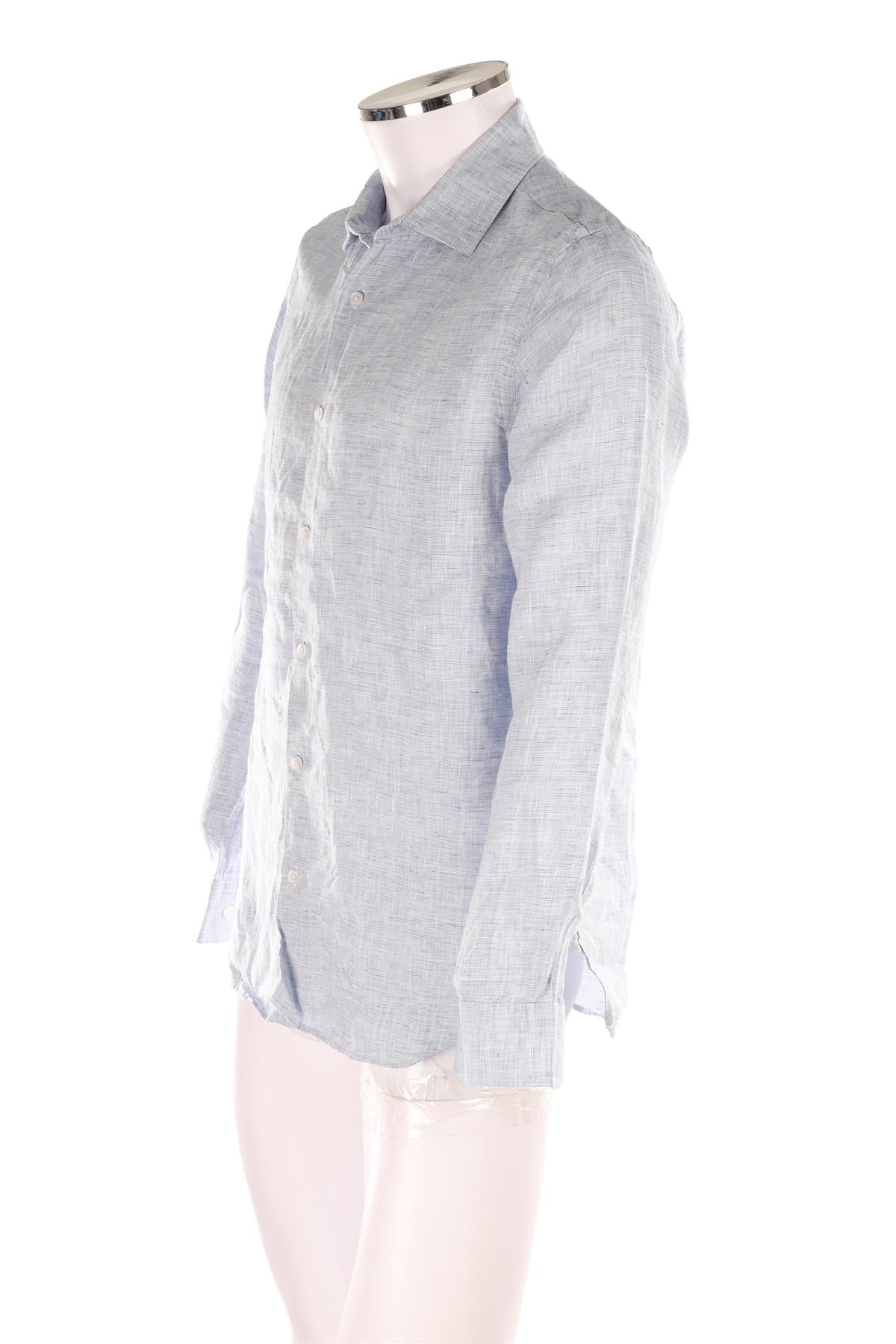 ORLEBAR BROWN BLUE MEN'S LINEN SHIRT SMALL