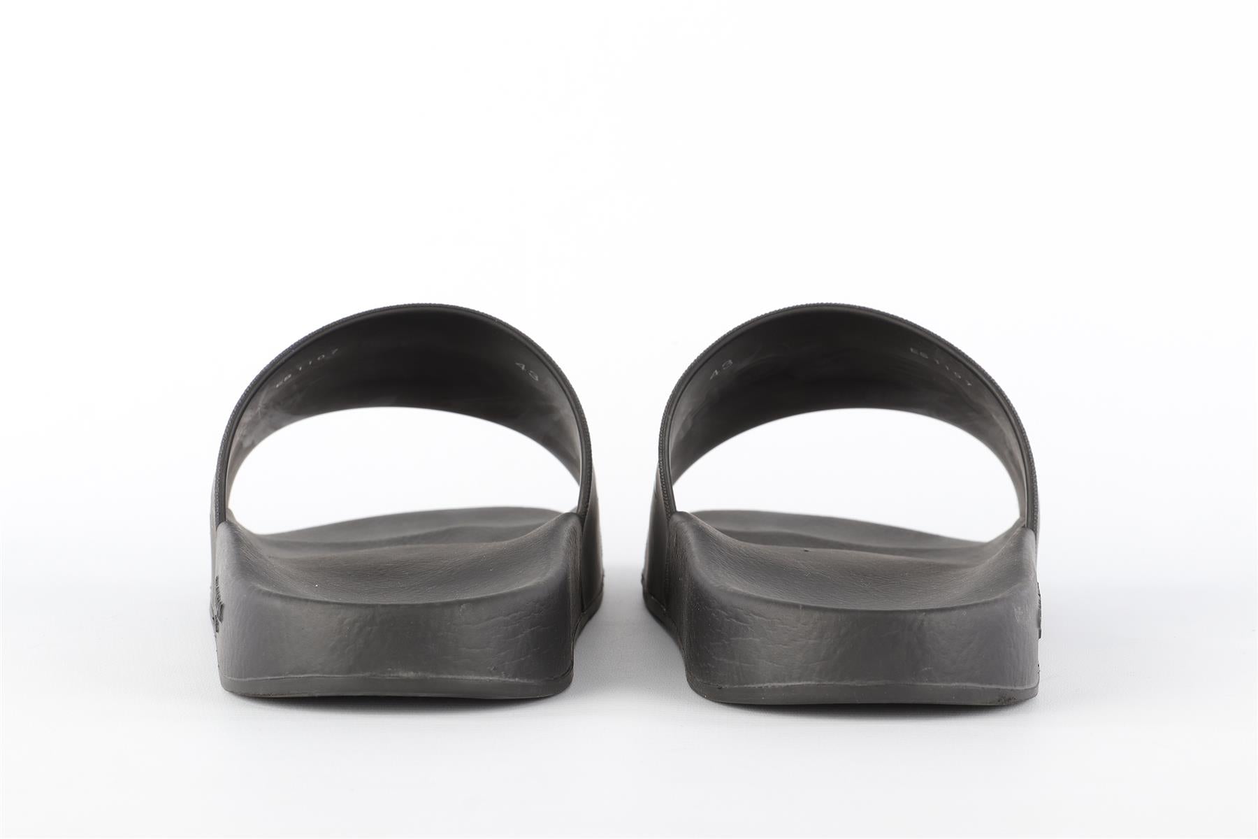 GIVENCHY BLACK MEN'S RUBBER SLIDES EU 43 UK 9 US 10