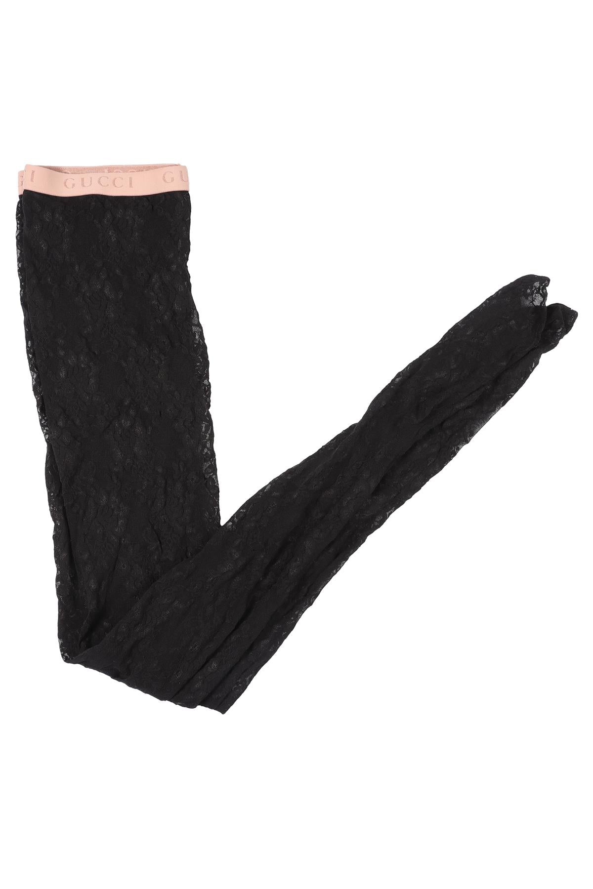 GUCCI BLACK LACE TIGHTS LARGE