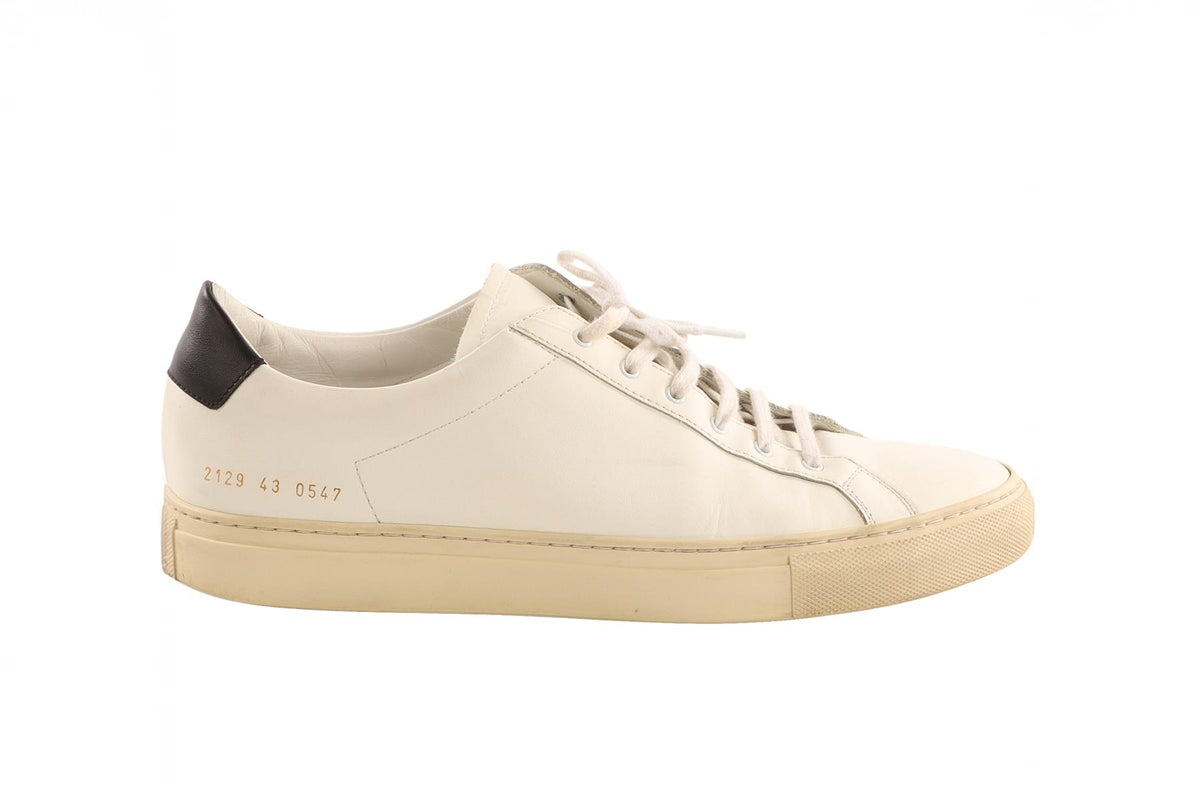 COMMON PROJECTS WHITE LEATHER MEN'S SNEAKERS UK 9 EU 43