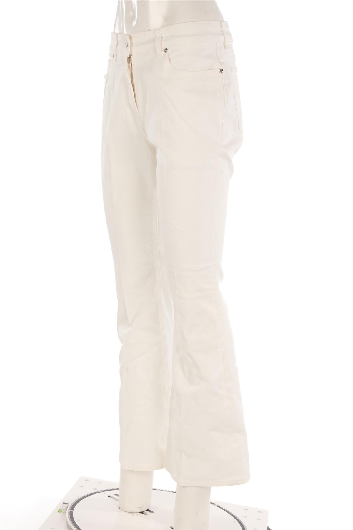 ETRO WHITE HIGH RISE FLARED JEANS W29 UK 10-12