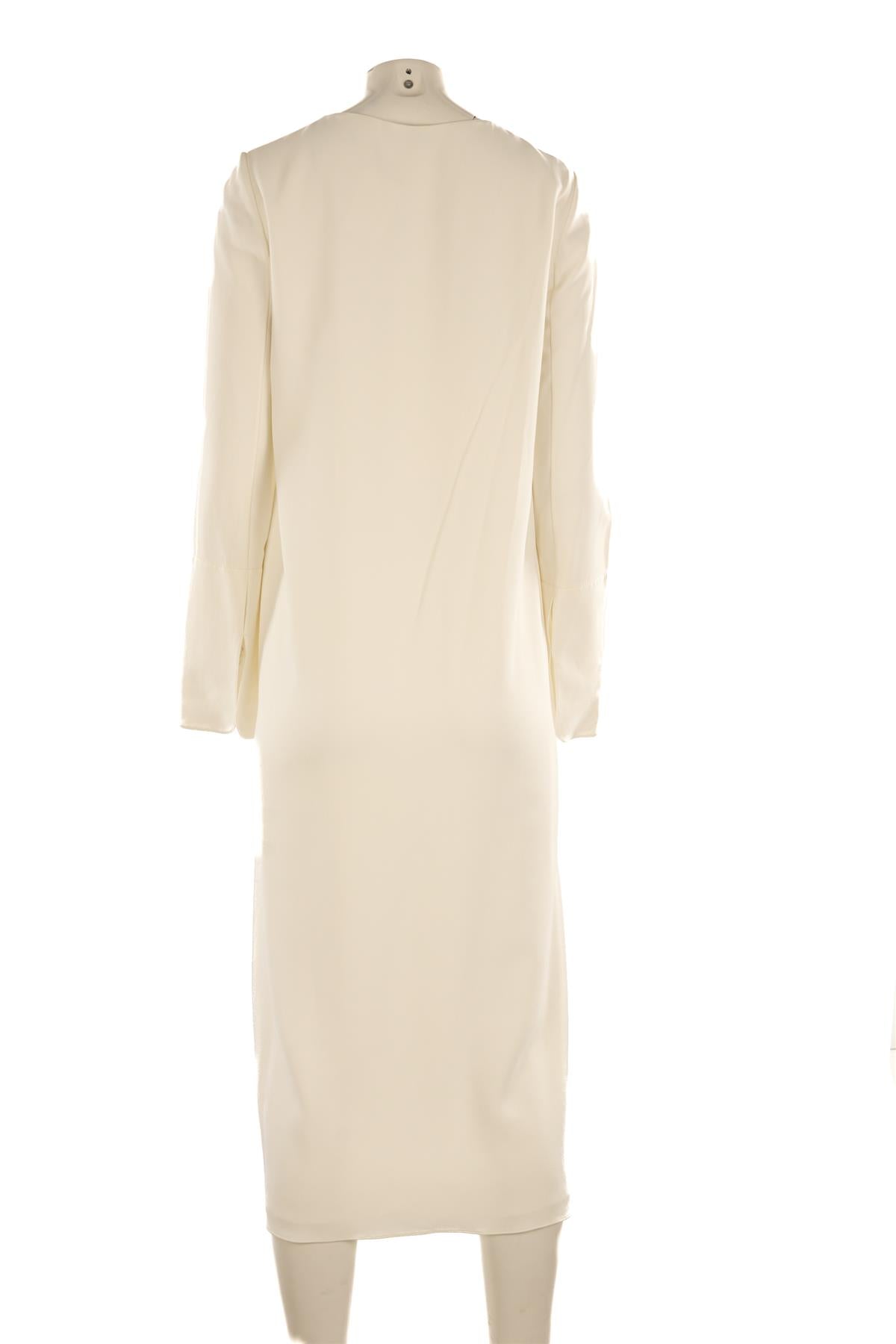 THE ROW WHITE CREPE MIDI DRESS US 4 UK 8