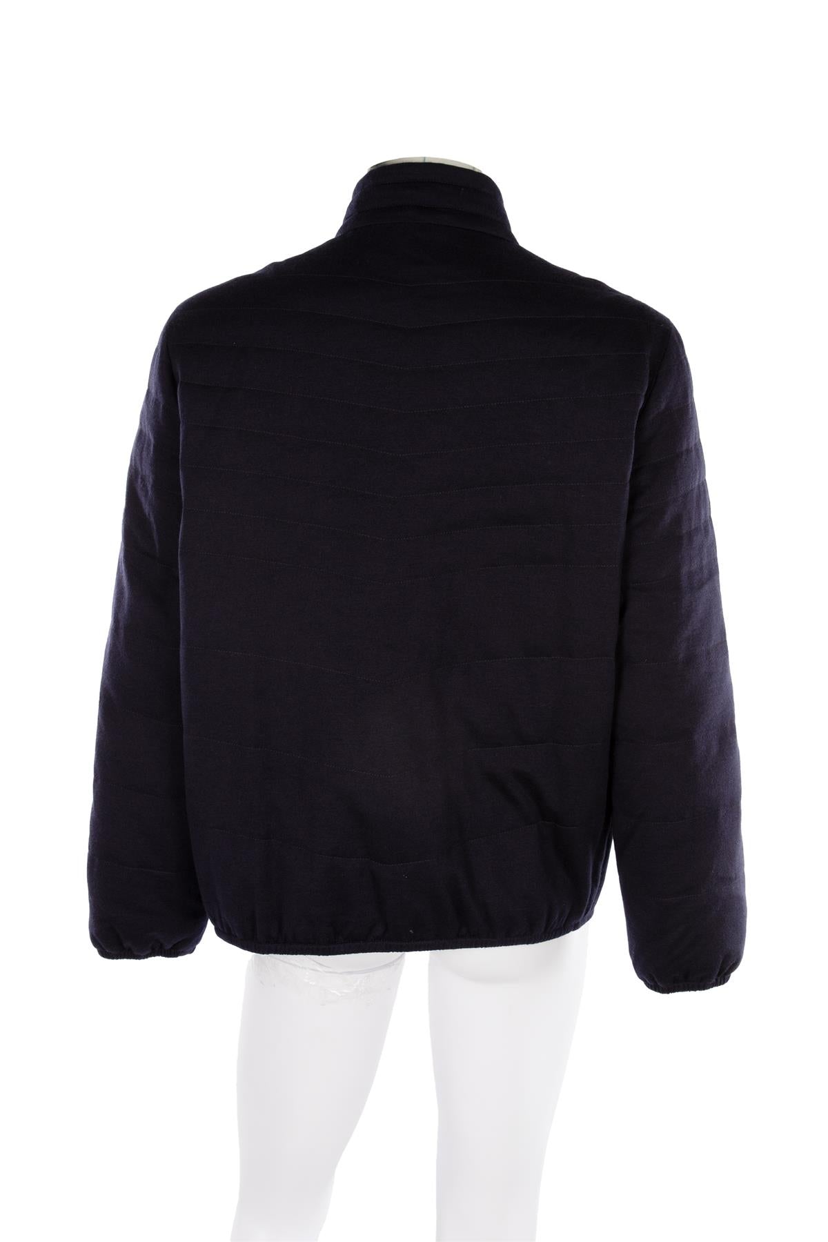 BRUNELLO CUCINELLI NAVY MEN'S PADDED WOOL JACKET IT 54 UK/US 44