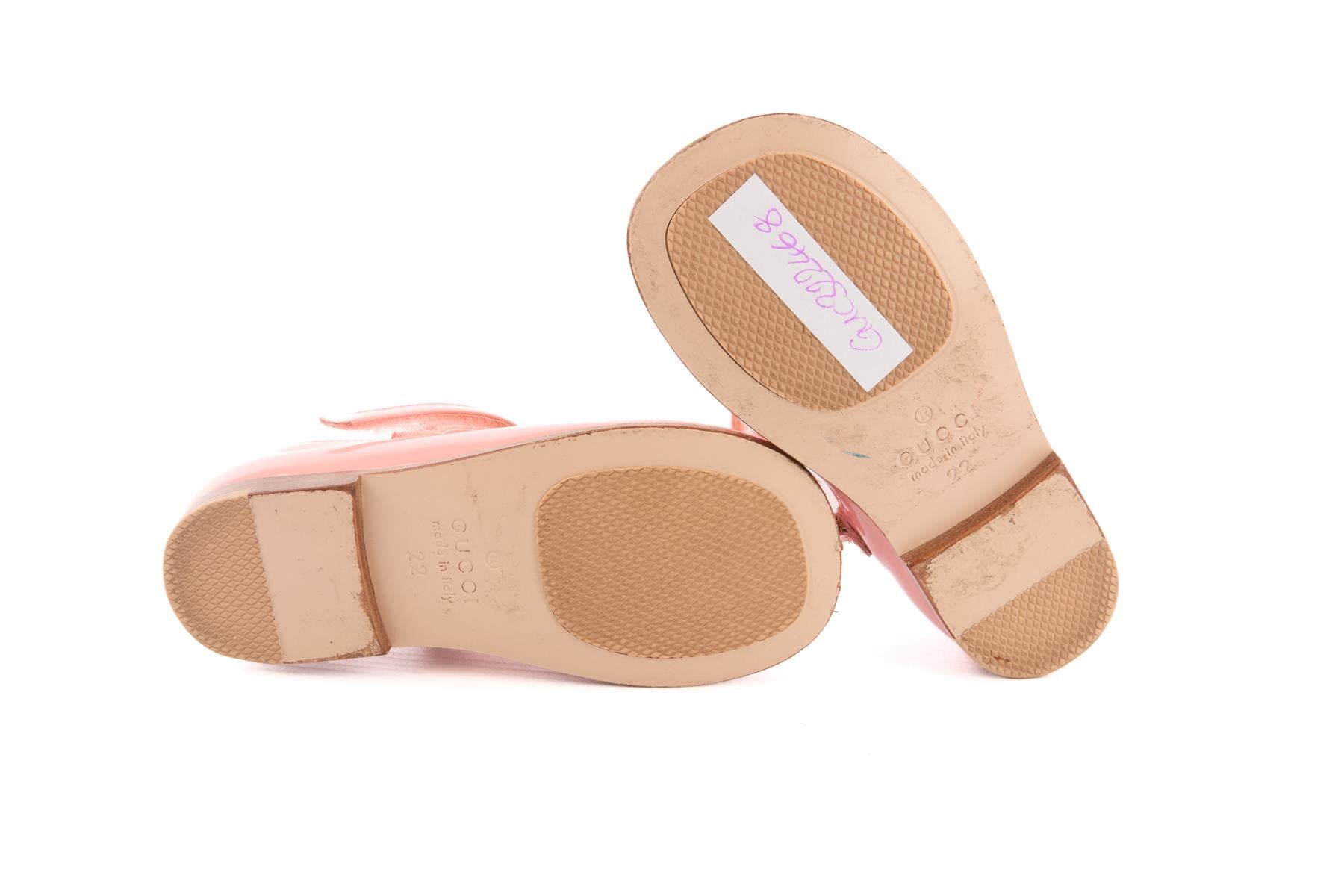 GUCCI PINK KIDS GIRLS BALLET FLATS EU 22 UK 5 US 6