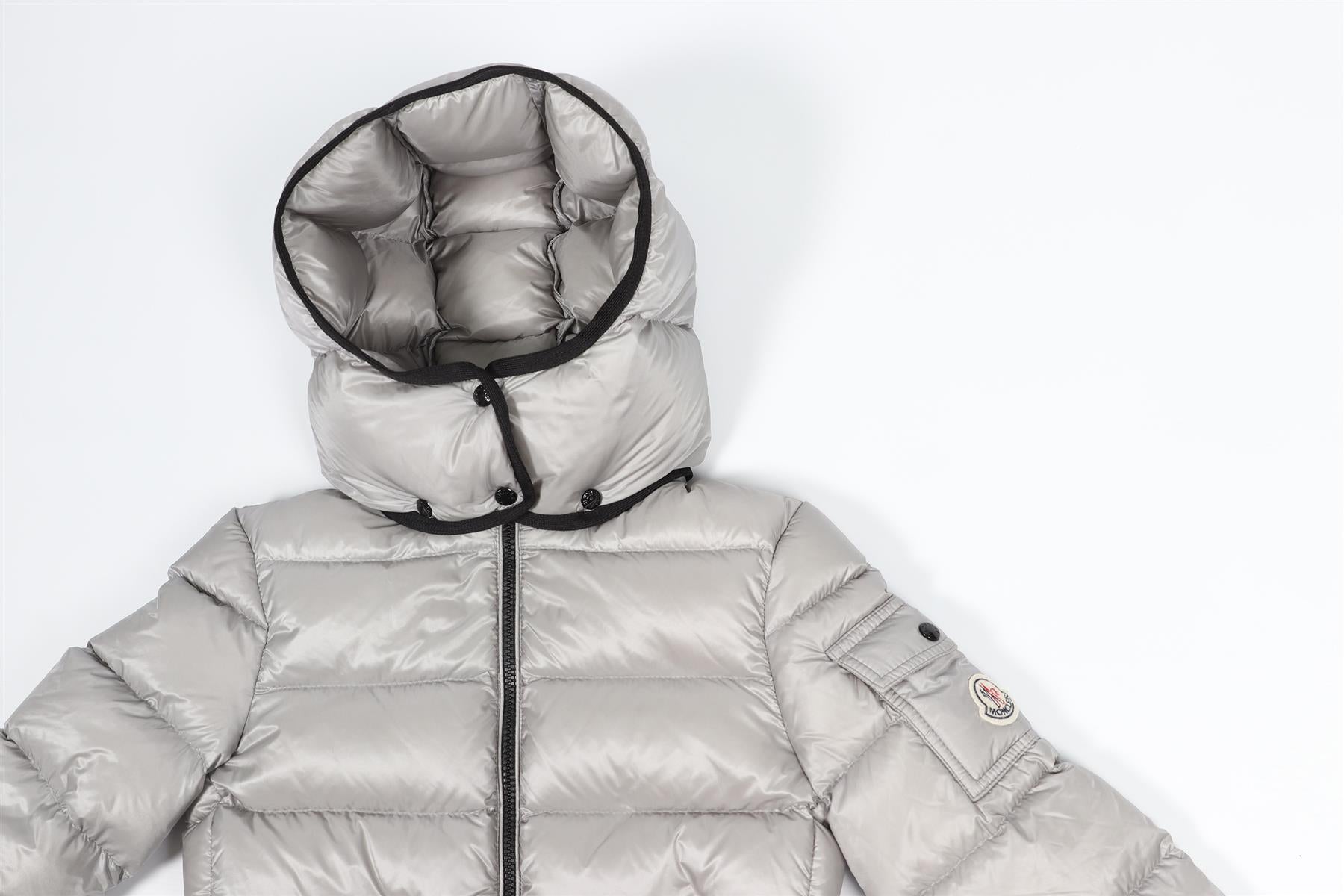 MONCLER GREY KIDS BOYS PADDED DOWN JACKET 10 YEARS