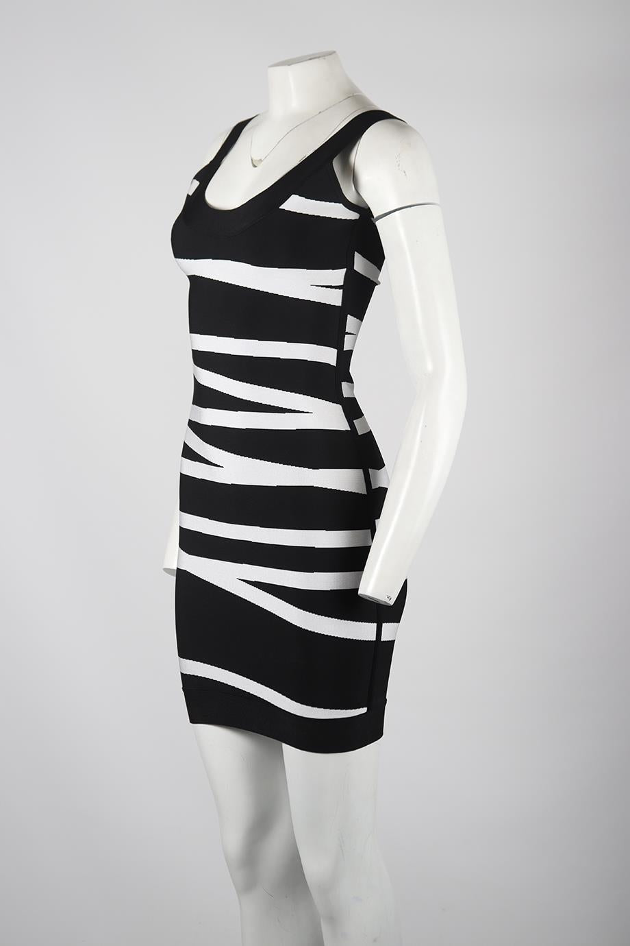 HERVÉ LÉGER STRETCH KNIT MINI DRESS SMALL