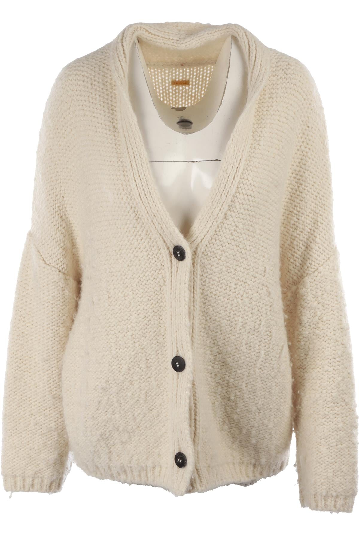 IVORY ALPACA CARDIGAN