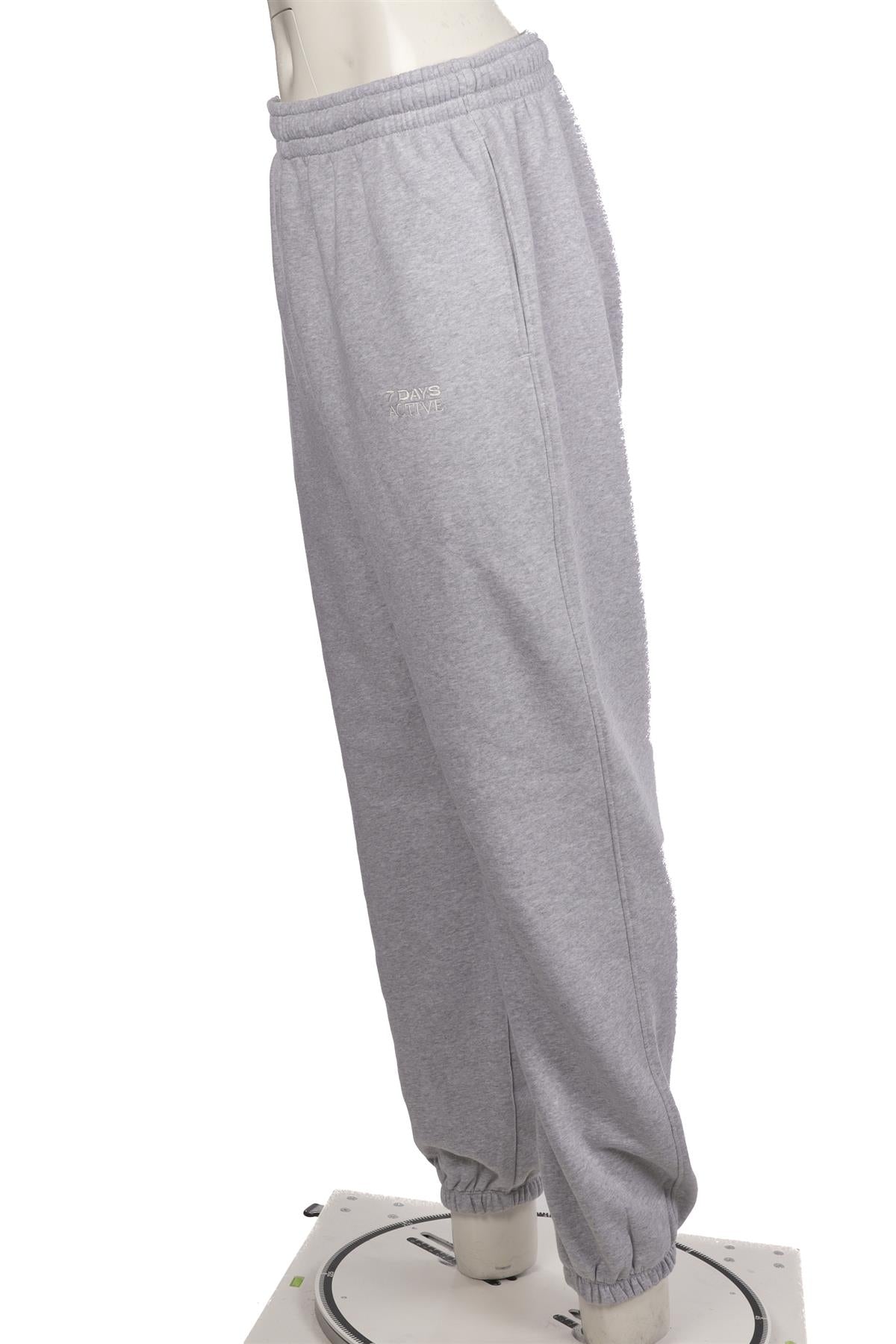 7 DAYS ACTIVE GREY COTTON TRACK PANTS MEDIUM