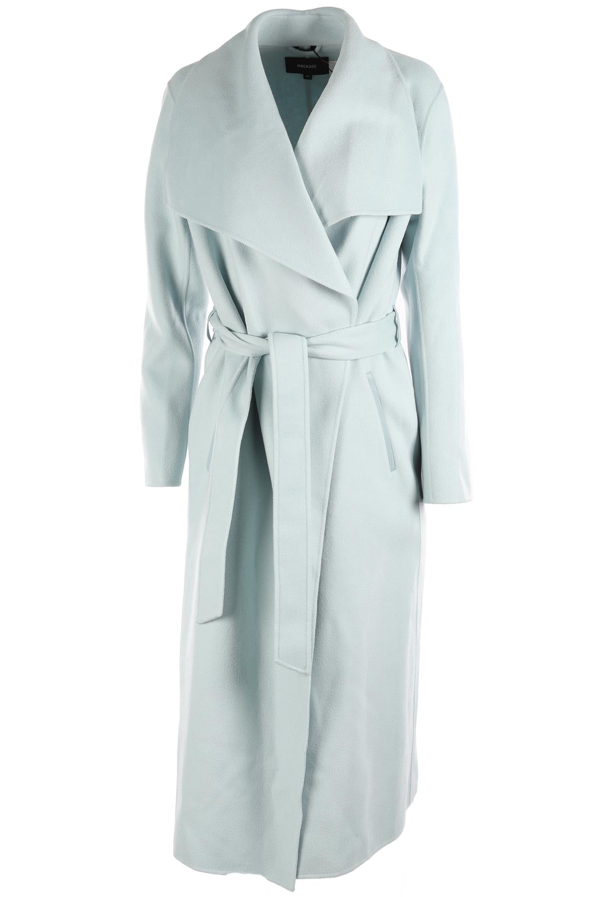 MACKAGE BLUE WOOL COAT MEDIUM