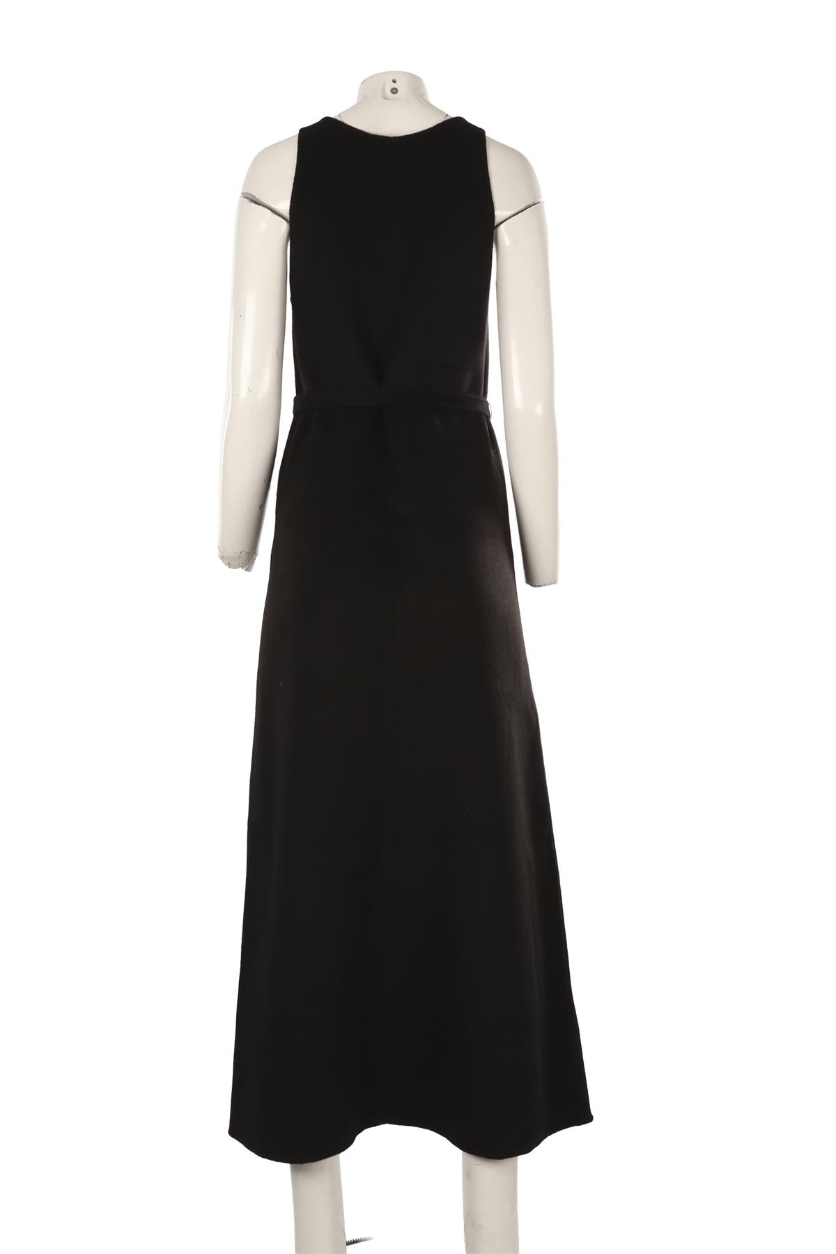 BLACK WOOL MAXI DRESS