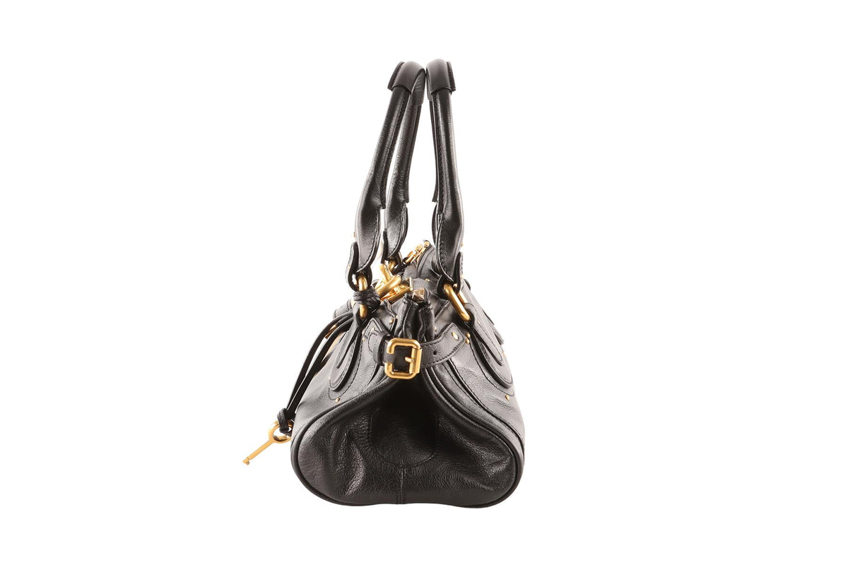 CHLOÉ BLACK 2026 PADDINGTON LEATHER TOTE BAG