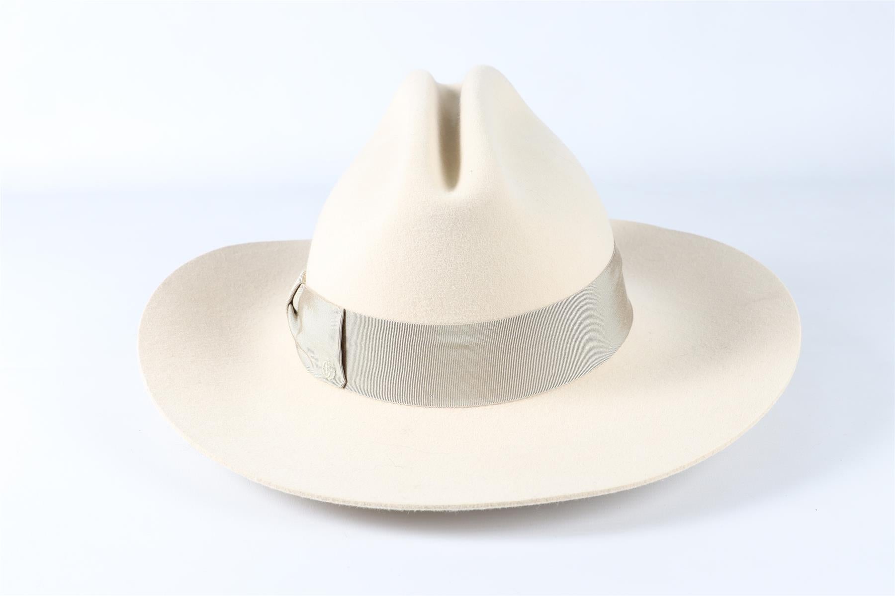 GUCCI BEIGE FELT COWBOY HAT LARGE