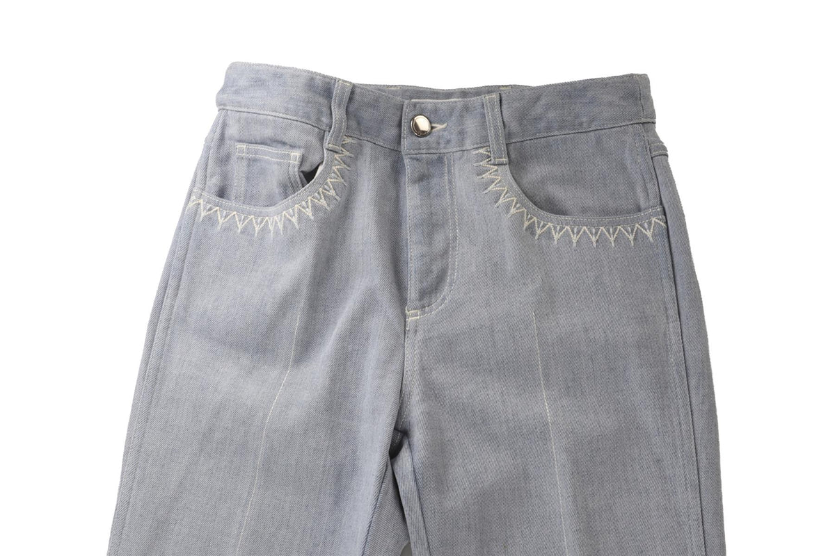 CHLOÉ BLUE HIGH RISE FLARED JEANS FR 38 UK 10