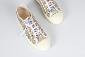 CHRISTIAN DIOR GOLD WALK'N'DIOR MESH SNEAKERS EU 40 UK 7 US 10