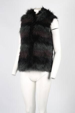 YVES SOLOMON FOX FUR GILET FR 36 UK 8