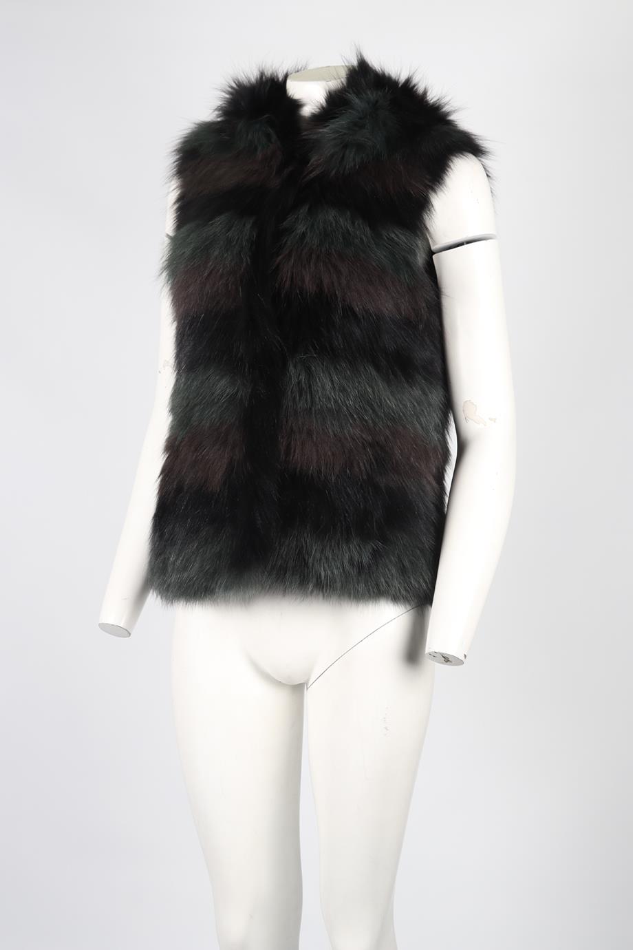 YVES SOLOMON FOX FUR GILET FR 36 UK 8